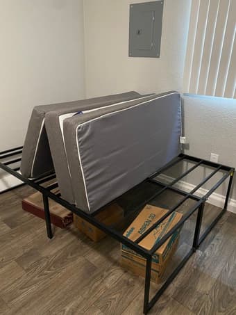 Bed Frame and Foldable Mattress 2