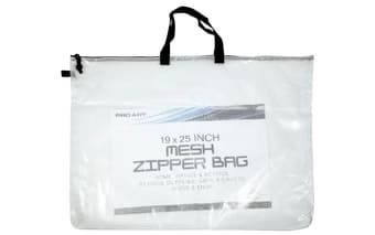 NEW Pro Art Mesh Vinyl Zipper Bag 19 x 25 in with handle 2