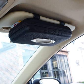 Stylish black tissue box holder for car 1