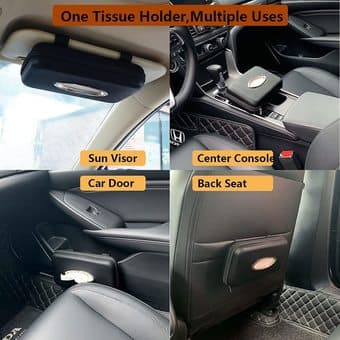 Stylish black tissue box holder for car 2
