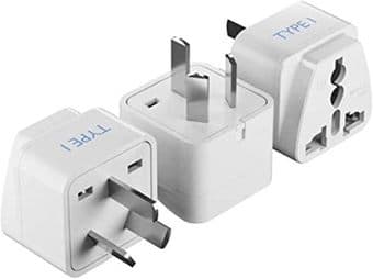 Travel Plug Adapters 3 pack for Australia, China, New Zealand 1