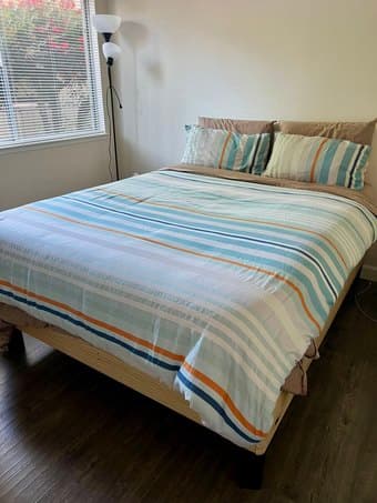 Queen size bed - frame and mattress package 1