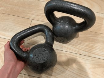 Kettlebell weights, ankle weights, and resistance band for home workou 1