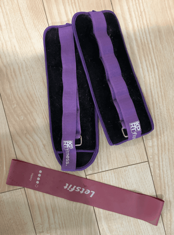 Kettlebell weights, ankle weights, and resistance band for home workou 2