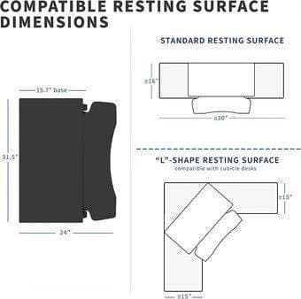 Standing Computer Desk Converter, Height Adjustable, 32 inch 3