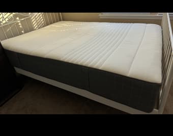 For sale: queen size mattress, modular sofa, dining chairs 2