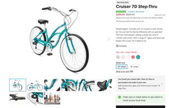 Electra Bike Cruiser 7D Step-Thru with 7 gears, kick stand and U-lock 3