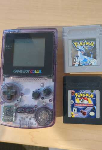 Game boy color and pokemon games 1