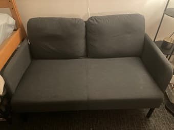 IKEA Loveseat Couch (2 seater) - dark gray - great condition - 100$ 1