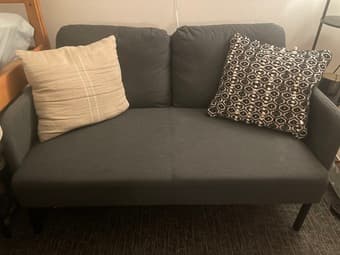 IKEA Loveseat Couch (2 seater) - dark gray - great condition - 100$ 2