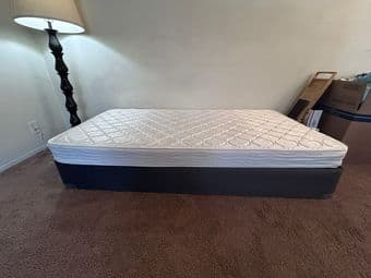 Twin Spring Mattress and Bed Frame (Mint Condition) 2