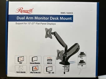 Dual Arm Monitor Desk Mount 1