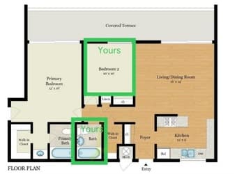 1B1B room in 2B2B Apt, 94306 (Available from mid-Aug) $1,500/month 出租 1