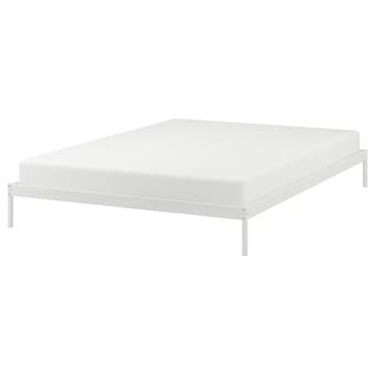 IKEA VEVELSTAD Queen Bed Frame in White 2