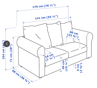Ikea HÄRLANDA Sofa Loveseat Couch 2