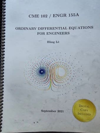 [Textbook] Ordinary Differential Equations (CME 102 / ENGR 155A) 1