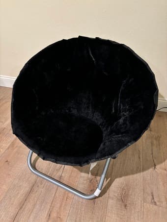 Two black butterfly chairs 1