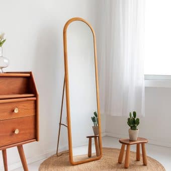 Wooden Standing Mirror 1