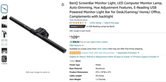 Used BenQ ScreenBar 1