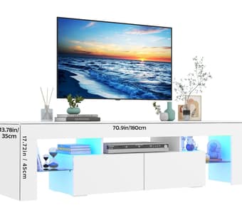 WHITE TV STAND 1