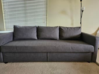 IKEA FRIHETEN Sleeper sofa, Hyllie dark gray - $500 1