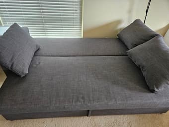 IKEA FRIHETEN Sleeper sofa, Hyllie dark gray - $500 2