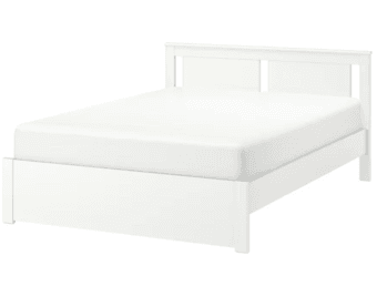 Queen bed frame with mattress 1
