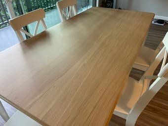 Kitchen table with 6 wooden chairs 1