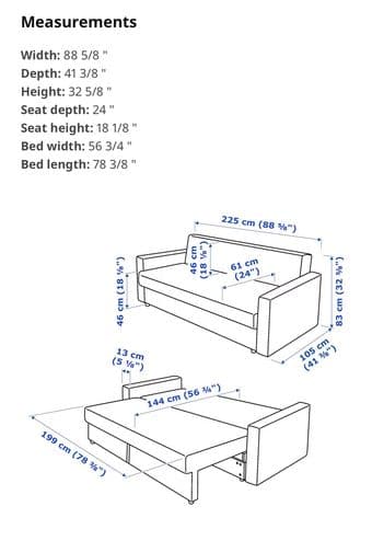 IKEA Friheten Sleeper Sofa in beige 4