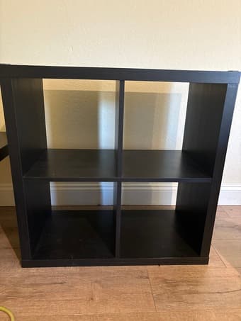 Wooden black-brown shelving unit 1