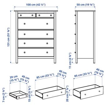 6-drawer dresser, grey 2