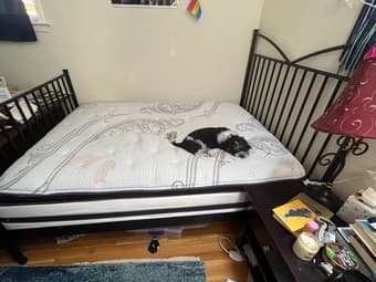 Full size bed and mattress, super comfortable 1