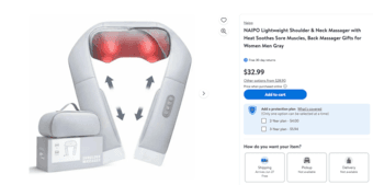 NAIPO Shoulder and neck massager with heat 3