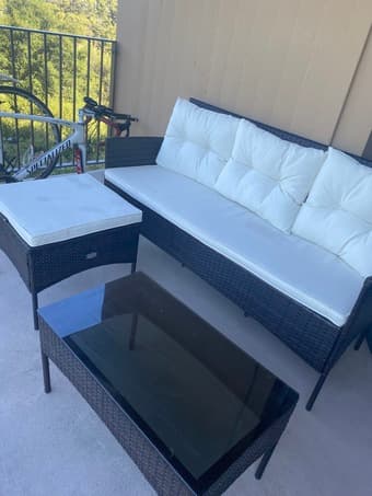 3 Piece Patio Sofa Set - great for mid and lowrises 1