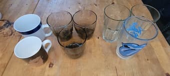 Glass cups and mugs 1