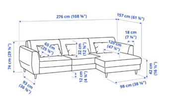 Gray Modular Sofa with Chaise and Cushions 2