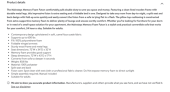 Brown suede Memory Foam futon in great condition!! 2