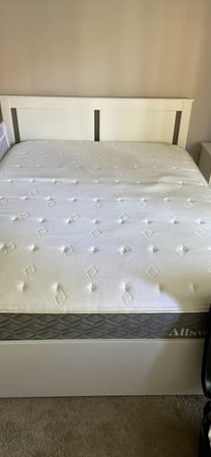 Allswell Luxe queen mattress with bed frame perfect condition 3