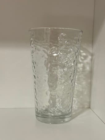 16oz glasses (set of 8 - textured design) 1