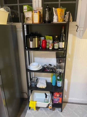 Black IKEA shelf 1