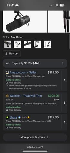 Brand new Shure SM7B mic (original packaging) - original price $400 1