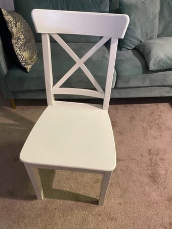 White wooden chair 1