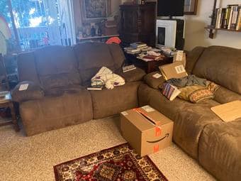 Pair of comfy, reclining couches 3