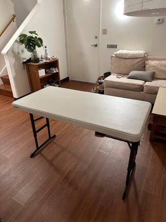 48" x 24" Table, adjustable height, like new (very good condition) 1