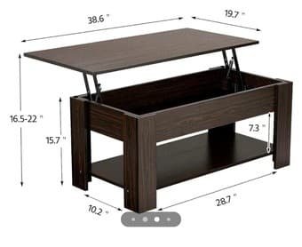 Coffee table with storage and corner protectors 1