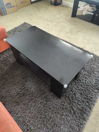 Coffee table with storage and corner protectors 2