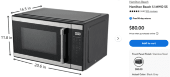 Microwave for Sale - Hamilton Beach 1000W 4