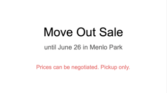 Move Out Sale in Menlo Park 1