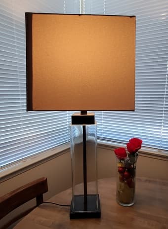 Modern lamp with glass base 1