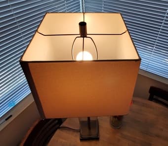 Modern lamp with glass base 2
